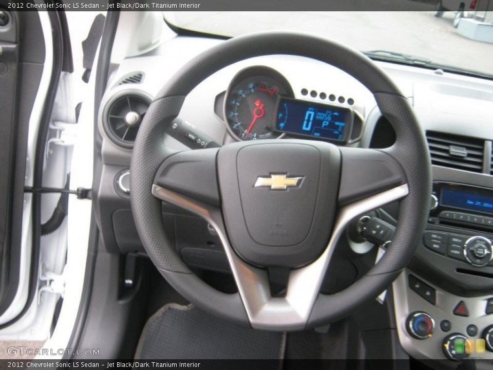 Jet Black/Dark Titanium Interior Steering Wheel for the 2012 Chevrolet Sonic LS Sedan #58050128
