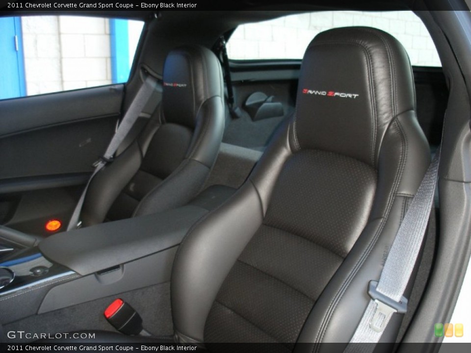 Ebony Black Interior Photo for the 2011 Chevrolet Corvette Grand Sport Coupe #58050860