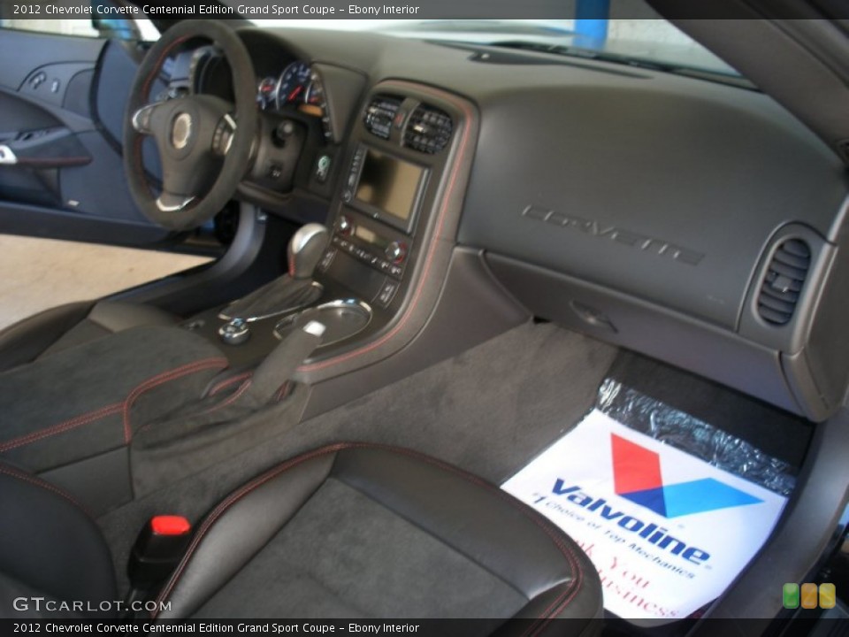 Ebony Interior Dashboard for the 2012 Chevrolet Corvette Centennial Edition Grand Sport Coupe #58053440