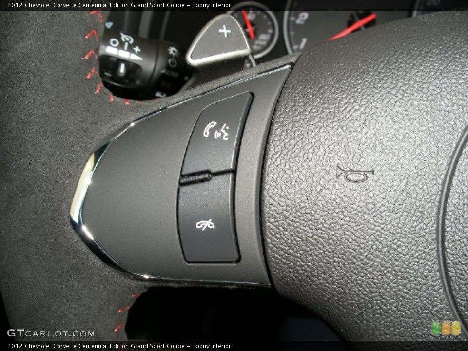 Ebony Interior Controls for the 2012 Chevrolet Corvette Centennial Edition Grand Sport Coupe #58053467