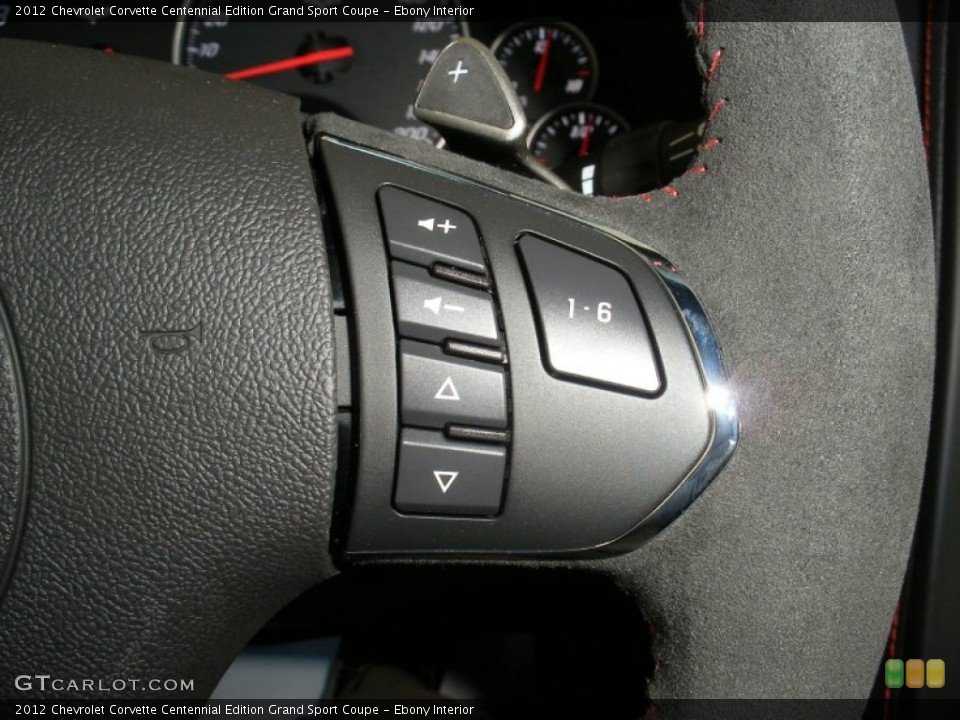 Ebony Interior Controls for the 2012 Chevrolet Corvette Centennial Edition Grand Sport Coupe #58053476