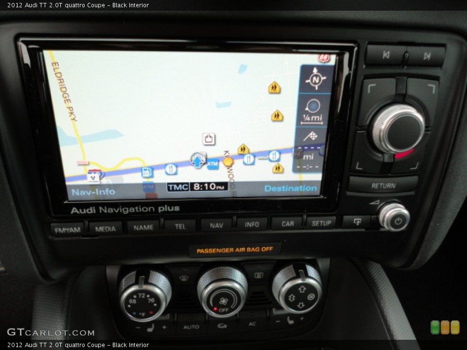 Black Interior Navigation for the 2012 Audi TT 2.0T quattro Coupe #58053944