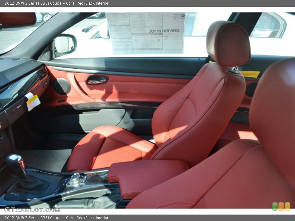 Coral Red/Black Interior Photo for the 2012 BMW 3 Series 335i Coupe #58054587