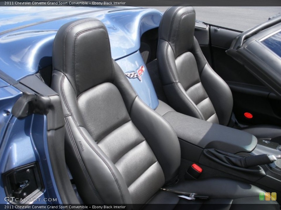 Ebony Black Interior Photo for the 2011 Chevrolet Corvette Grand Sport Convertible #58055957
