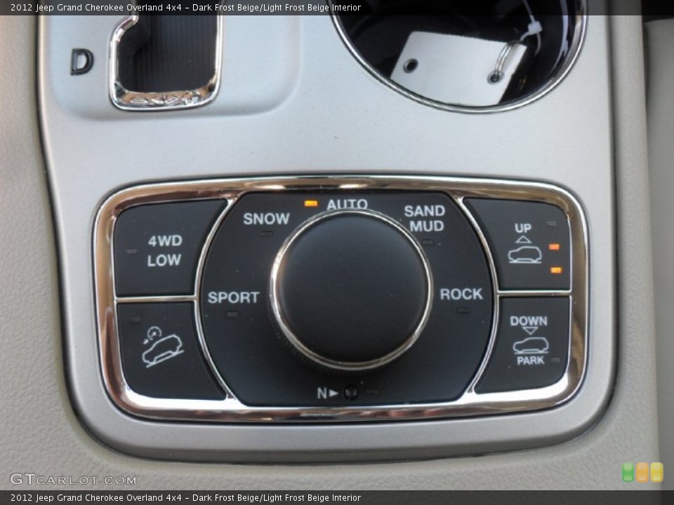 Dark Frost Beige/Light Frost Beige Interior Controls for the 2012 Jeep Grand Cherokee Overland 4x4 #58056205