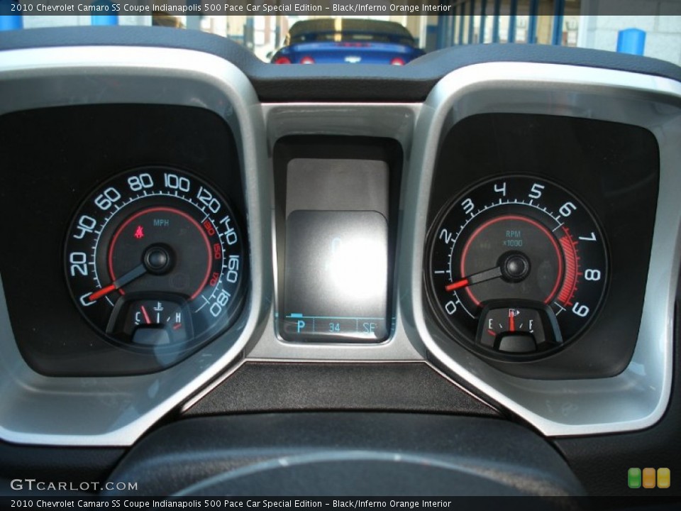 Black/Inferno Orange Interior Gauges for the 2010 Chevrolet Camaro SS Coupe Indianapolis 500 Pace Car Special Edition #58057413