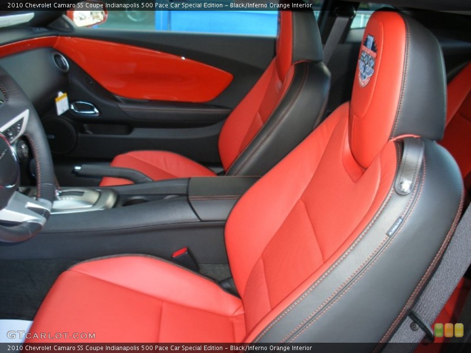 Black/Inferno Orange Interior Photo for the 2010 Chevrolet Camaro SS Coupe Indianapolis 500 Pace Car Special Edition #58057467