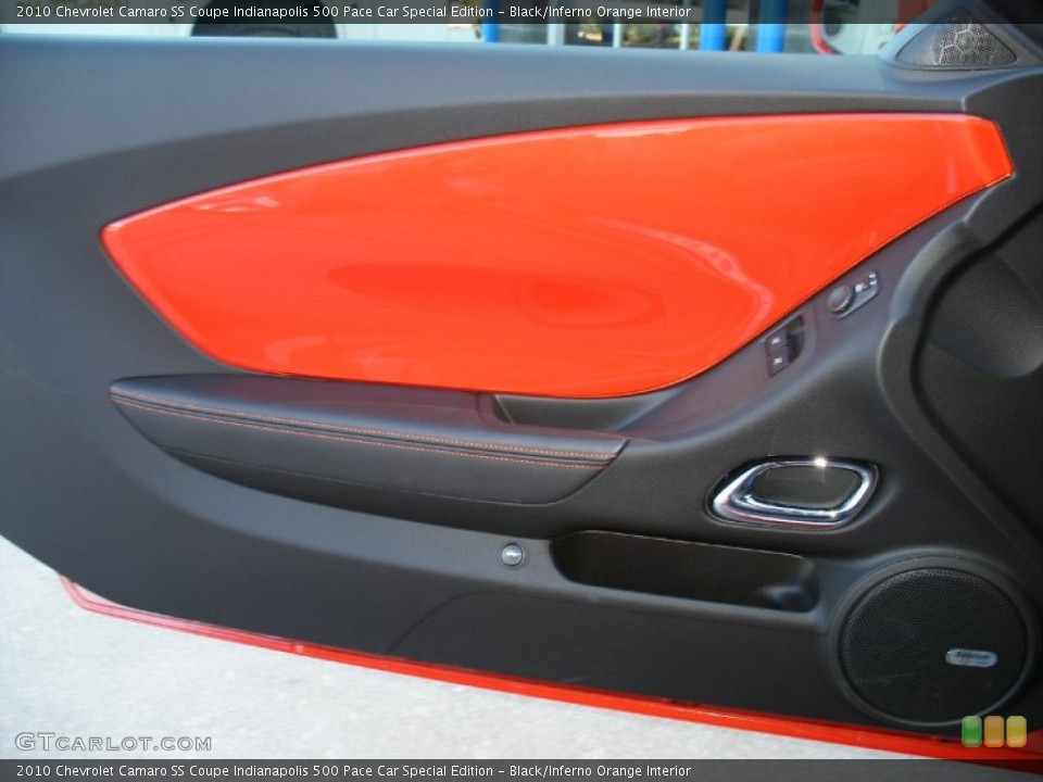 Black/Inferno Orange Interior Door Panel for the 2010 Chevrolet Camaro SS Coupe Indianapolis 500 Pace Car Special Edition #58057502