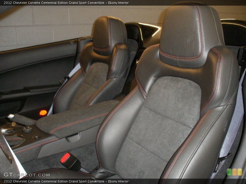 Ebony Interior Photo for the 2012 Chevrolet Corvette Centennial Edition Grand Sport Convertible #58058529