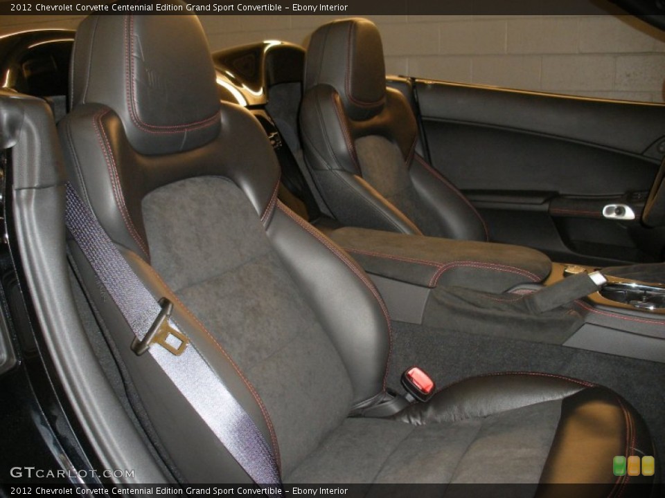 Ebony Interior Photo for the 2012 Chevrolet Corvette Centennial Edition Grand Sport Convertible #58058541