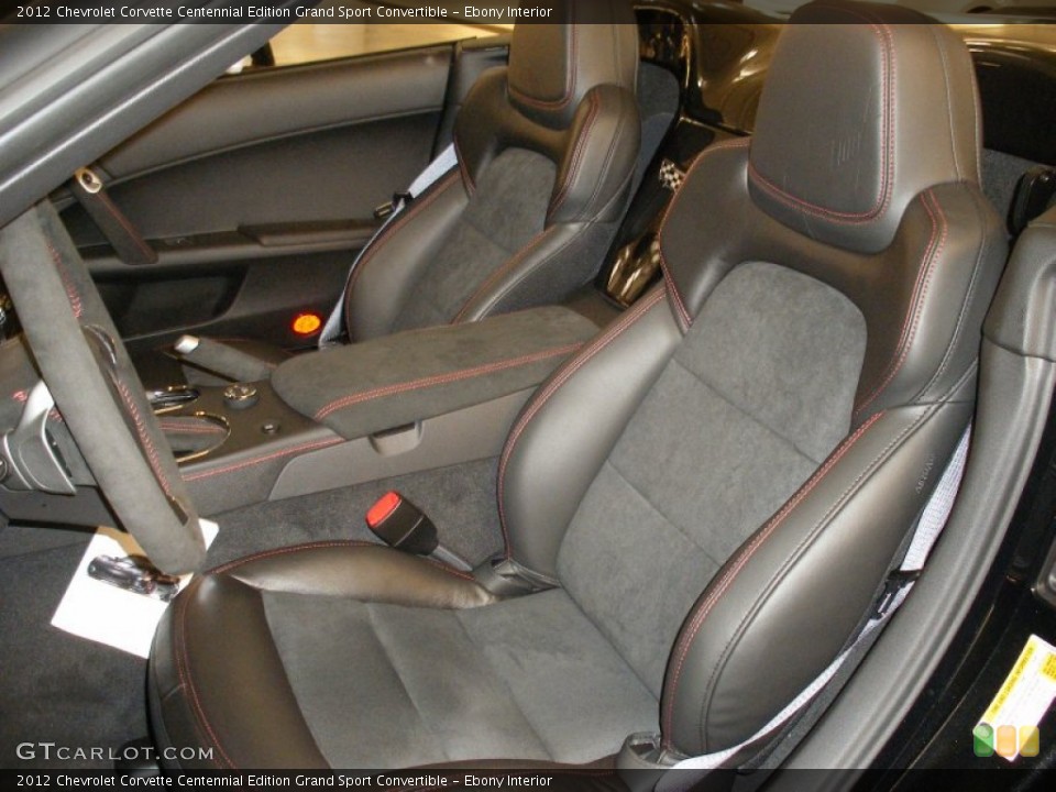 Ebony Interior Photo for the 2012 Chevrolet Corvette Centennial Edition Grand Sport Convertible #58058547