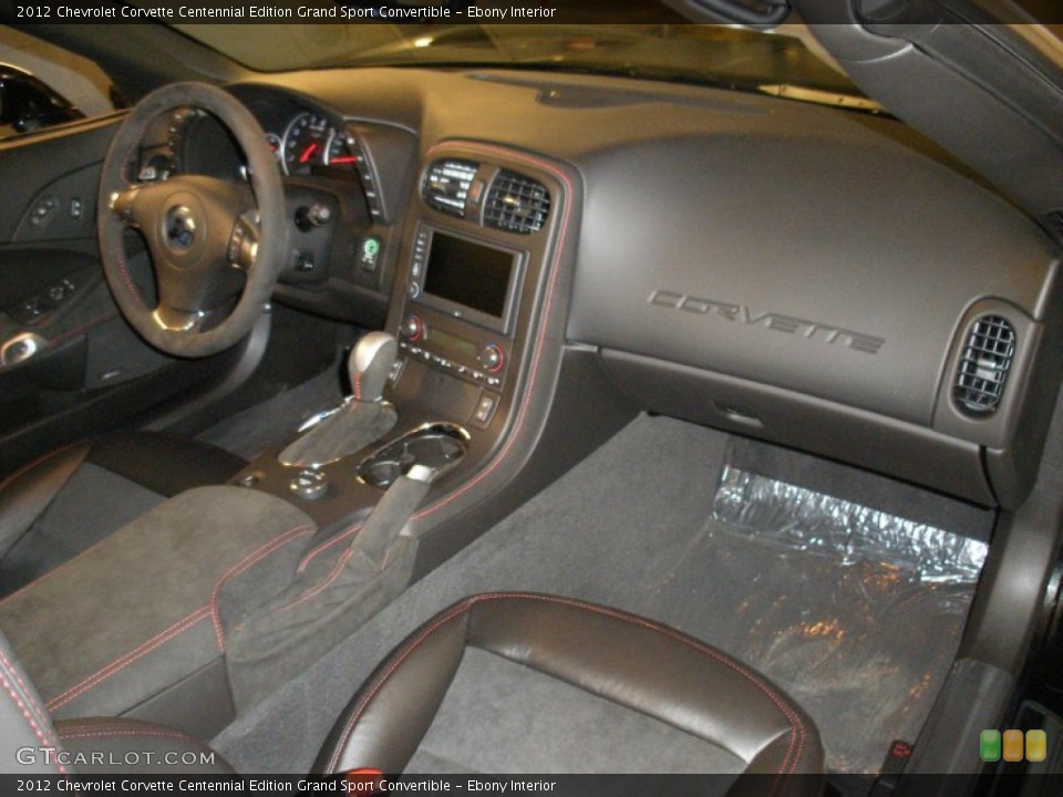 Ebony Interior Dashboard for the 2012 Chevrolet Corvette Centennial Edition Grand Sport Convertible #58058565