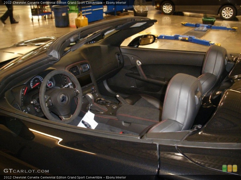 Ebony Interior Photo for the 2012 Chevrolet Corvette Centennial Edition Grand Sport Convertible #58058574