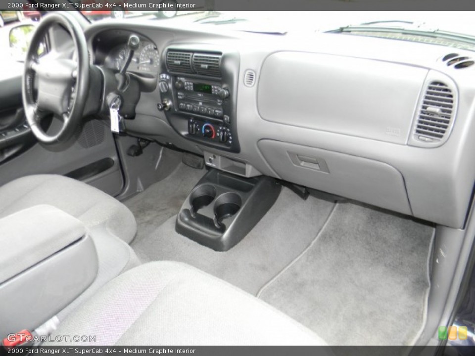 Medium Graphite Interior Dashboard for the 2000 Ford Ranger XLT SuperCab 4x4 #58061762