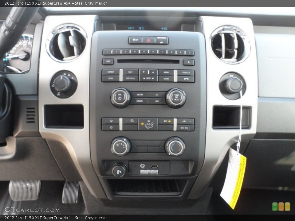 Steel Gray Interior Controls for the 2012 Ford F150 XLT SuperCrew 4x4 #58063163