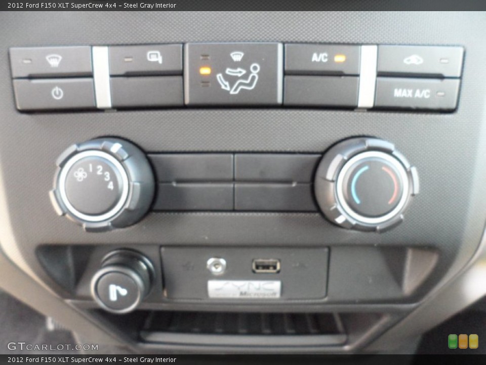 Steel Gray Interior Controls for the 2012 Ford F150 XLT SuperCrew 4x4 #58063188
