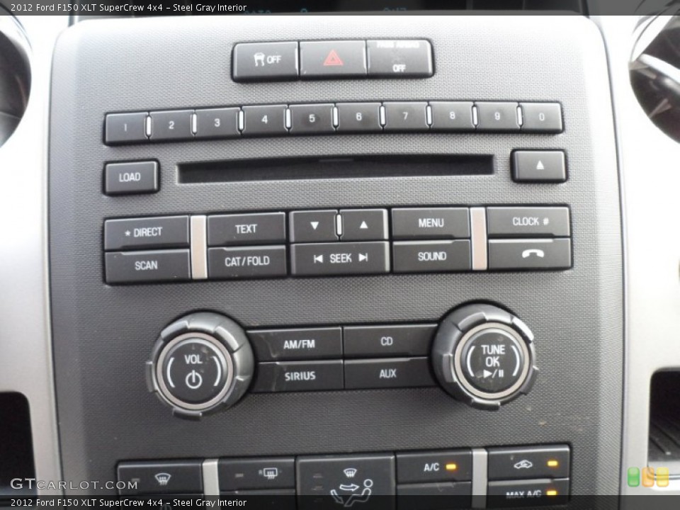 Steel Gray Interior Controls for the 2012 Ford F150 XLT SuperCrew 4x4 #58063456