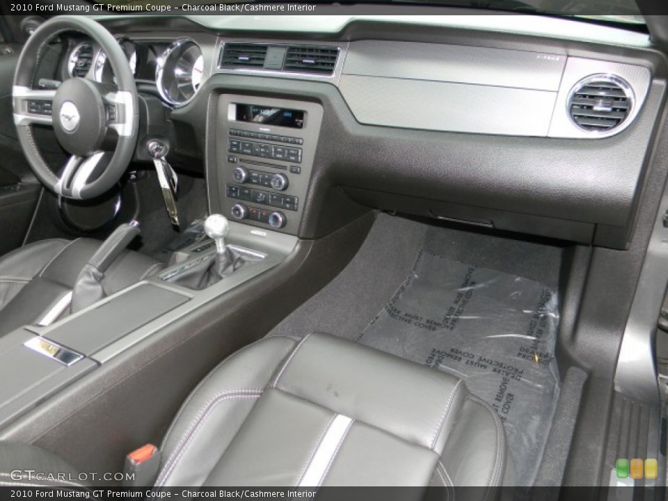 Charcoal Black/Cashmere Interior Dashboard for the 2010 Ford Mustang GT Premium Coupe #58064425