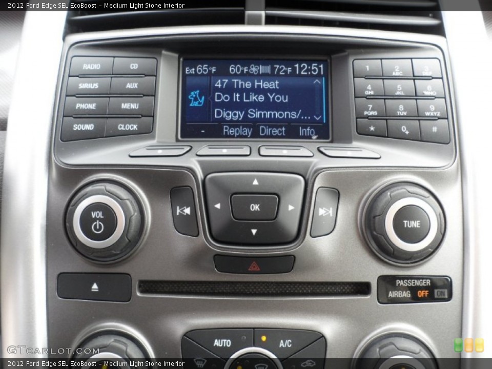 Medium Light Stone Interior Controls for the 2012 Ford Edge SEL EcoBoost #58065085