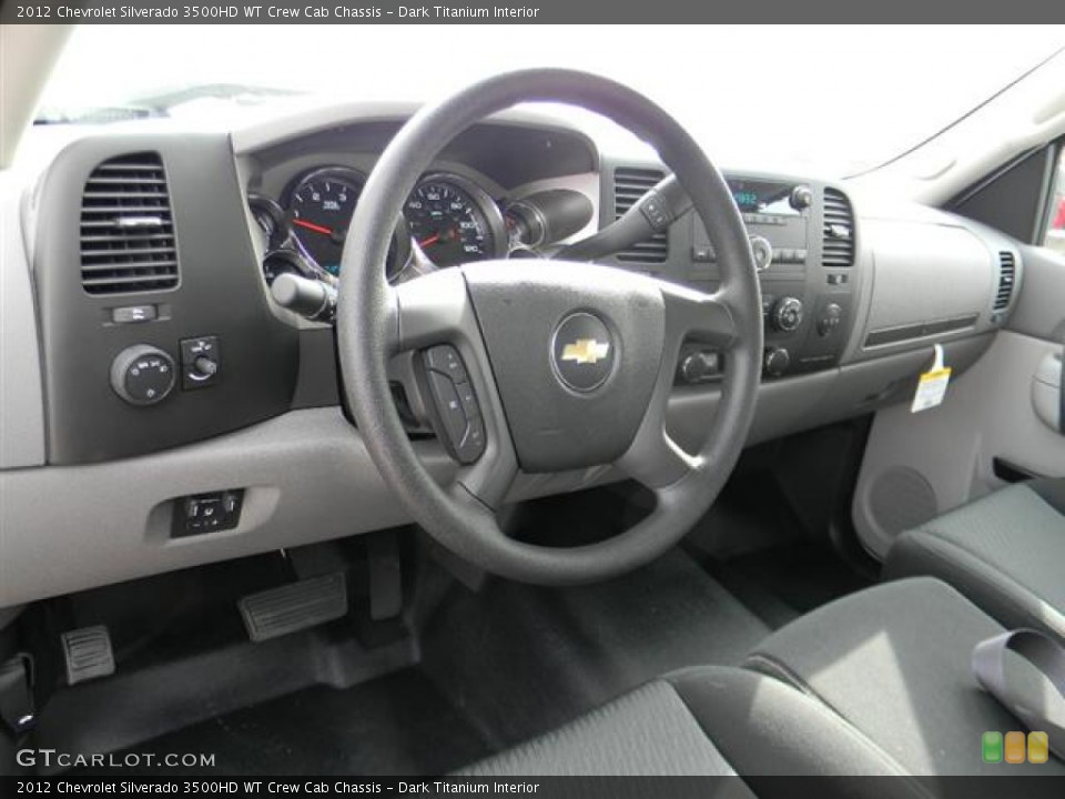 Dark Titanium Interior Dashboard for the 2012 Chevrolet Silverado 3500HD WT Crew Cab Chassis #58072430