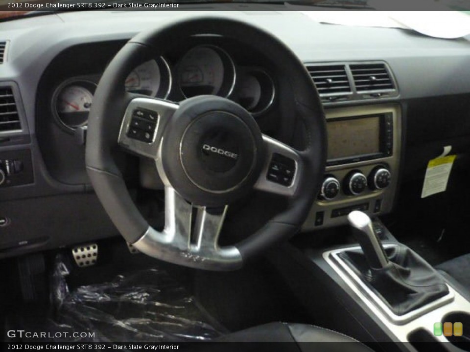Dark Slate Gray Interior Steering Wheel for the 2012 Dodge Challenger SRT8 392 #58074148