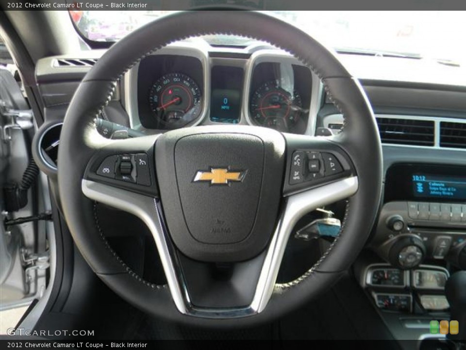 Black Interior Steering Wheel for the 2012 Chevrolet Camaro LT Coupe #58074681
