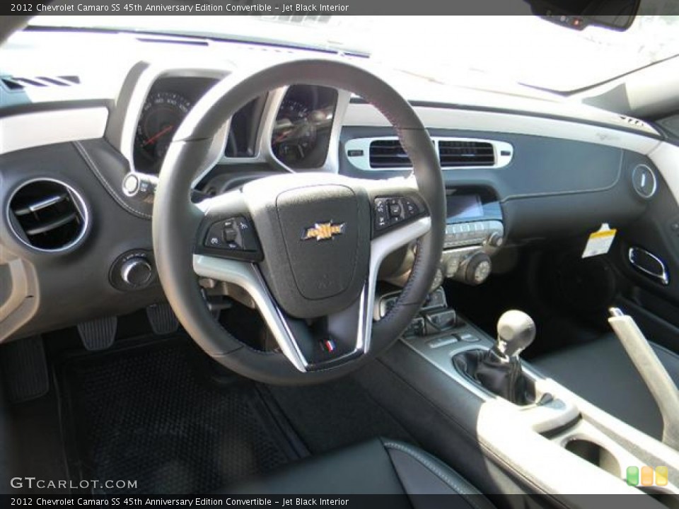 Jet Black Interior Dashboard for the 2012 Chevrolet Camaro SS 45th Anniversary Edition Convertible #58074955