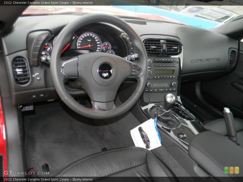 Ebony Interior Dashboard for the 2012 Chevrolet Corvette Grand Sport Coupe #58076480