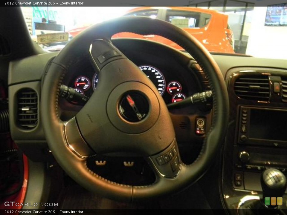 Ebony Interior Steering Wheel for the 2012 Chevrolet Corvette Z06 #58076597
