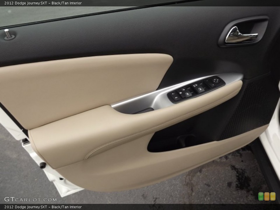 Black/Tan Interior Door Panel for the 2012 Dodge Journey SXT #58078815
