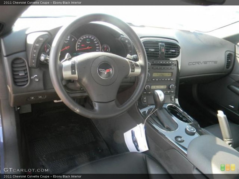 Ebony Black Interior Dashboard for the 2011 Chevrolet Corvette Coupe #58079116