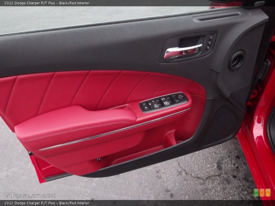 Black/Red Interior Door Panel for the 2012 Dodge Charger R/T Plus #58079750
