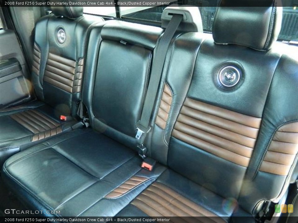Black/Dusted Copper Interior Photo for the 2008 Ford F250 Super Duty Harley Davidson Crew Cab 4x4 #58086303