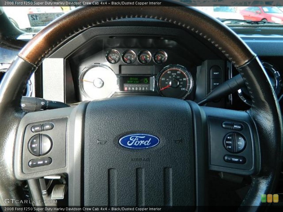 Black/Dusted Copper Interior Steering Wheel for the 2008 Ford F250 Super Duty Harley Davidson Crew Cab 4x4 #58086390