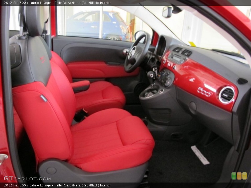 Pelle Rosso/Nera (Red/Black) Interior Photo for the 2012 Fiat 500 c cabrio Lounge #58109009