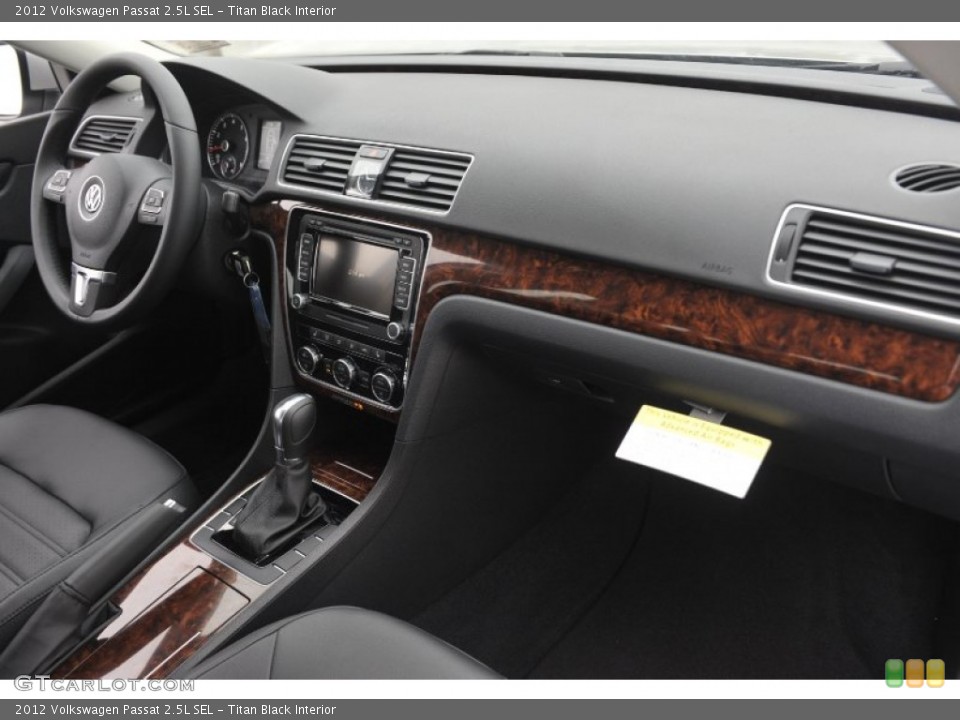 Titan Black Interior Dashboard for the 2012 Volkswagen Passat 2.5L SEL #58111313