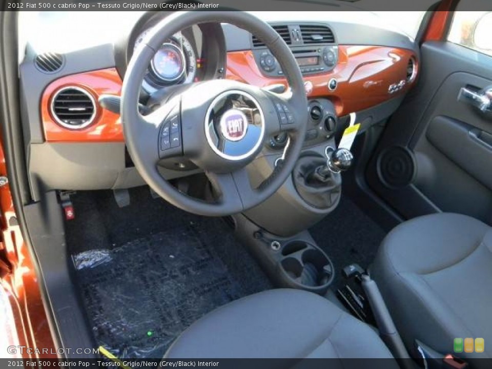 Tessuto Grigio/Nero (Grey/Black) Interior Dashboard for the 2012 Fiat 500 c cabrio Pop #58112114
