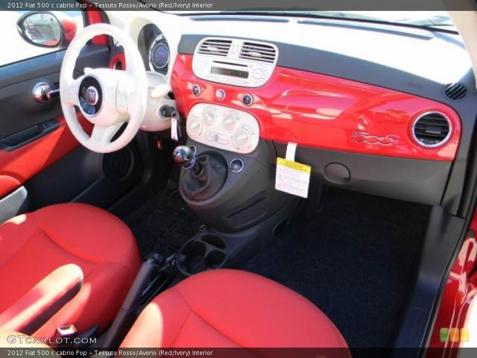 Tessuto Rosso/Avorio (Red/Ivory) Interior Dashboard for the 2012 Fiat 500 c cabrio Pop #58112270