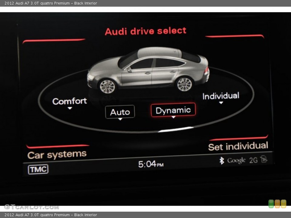 Black Interior Controls for the 2012 Audi A7 3.0T quattro Premium #58112688
