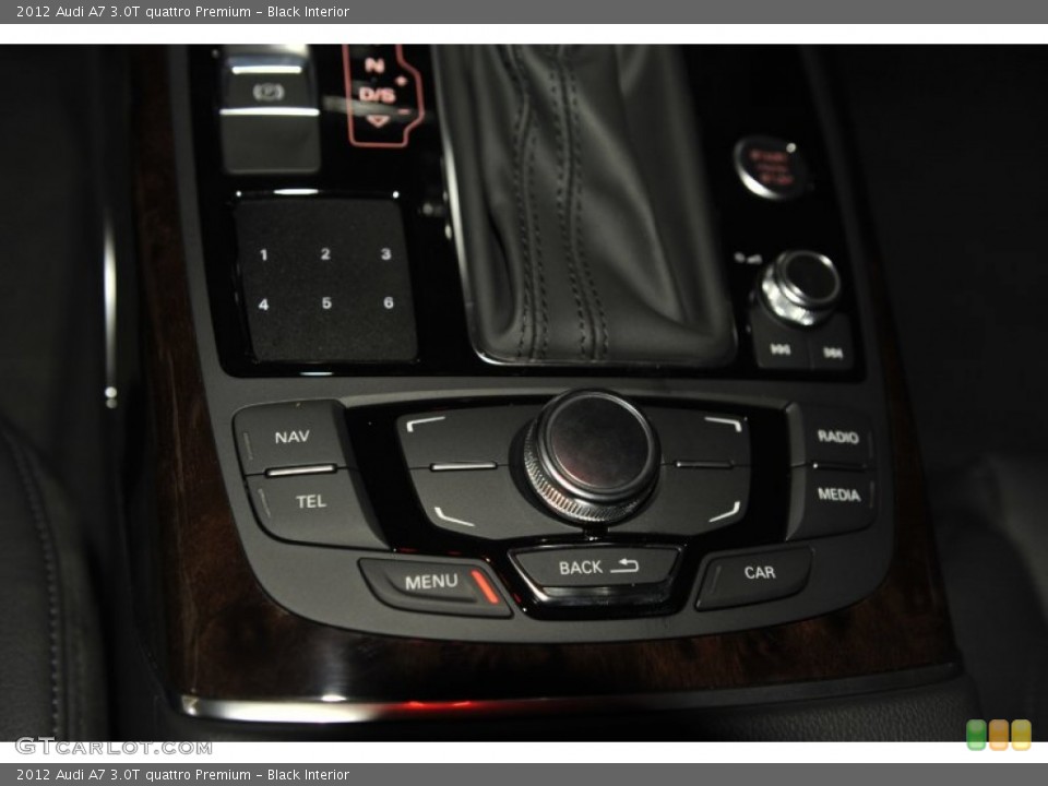 Black Interior Controls for the 2012 Audi A7 3.0T quattro Premium #58112700