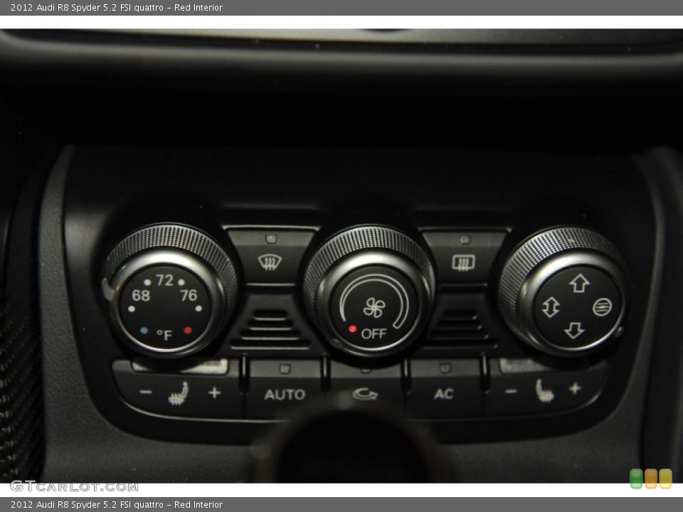 Red Interior Controls for the 2012 Audi R8 Spyder 5.2 FSI quattro #58113356