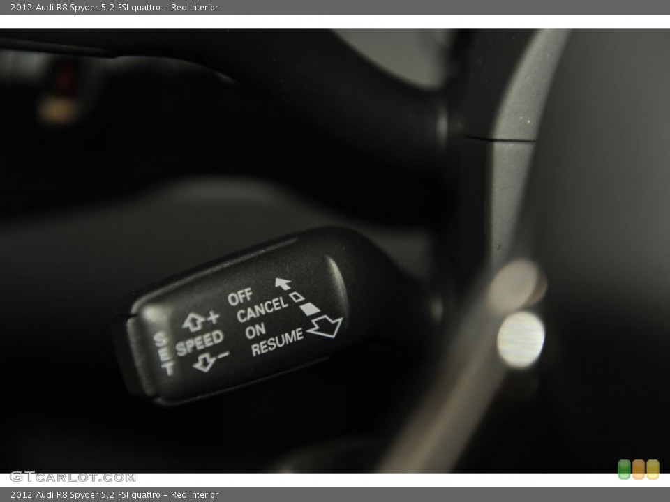 Red Interior Controls for the 2012 Audi R8 Spyder 5.2 FSI quattro #58113422