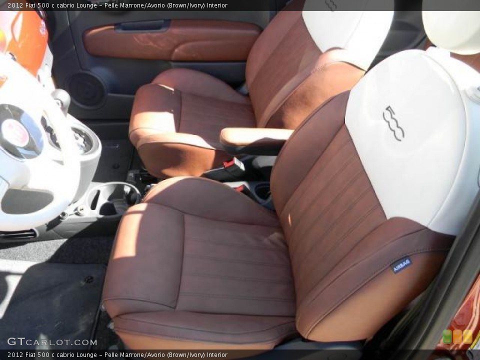 Pelle Marrone/Avorio (Brown/Ivory) Interior Photo for the 2012 Fiat 500 c cabrio Lounge #58113701