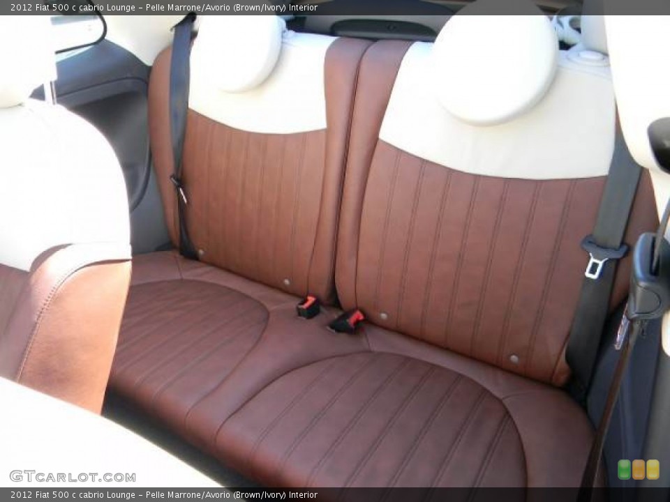 Pelle Marrone/Avorio (Brown/Ivory) Interior Photo for the 2012 Fiat 500 c cabrio Lounge #58113708
