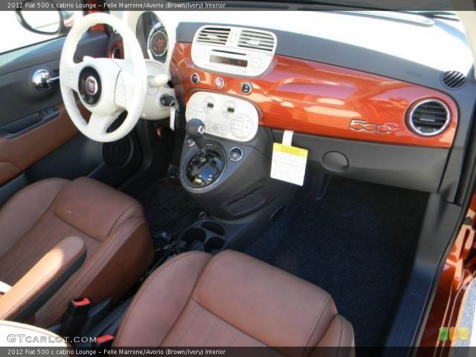 Pelle Marrone/Avorio (Brown/Ivory) Interior Dashboard for the 2012 Fiat 500 c cabrio Lounge #58113758