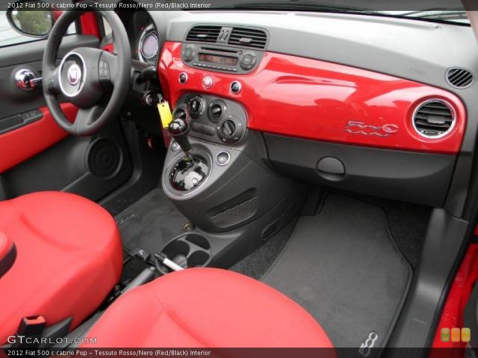 Tessuto Rosso/Nero (Red/Black) Interior Dashboard for the 2012 Fiat 500 c cabrio Pop #58115381