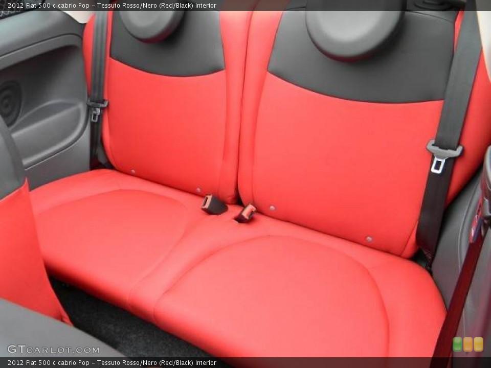 Tessuto Rosso/Nero (Red/Black) Interior Photo for the 2012 Fiat 500 c cabrio Pop #58115417