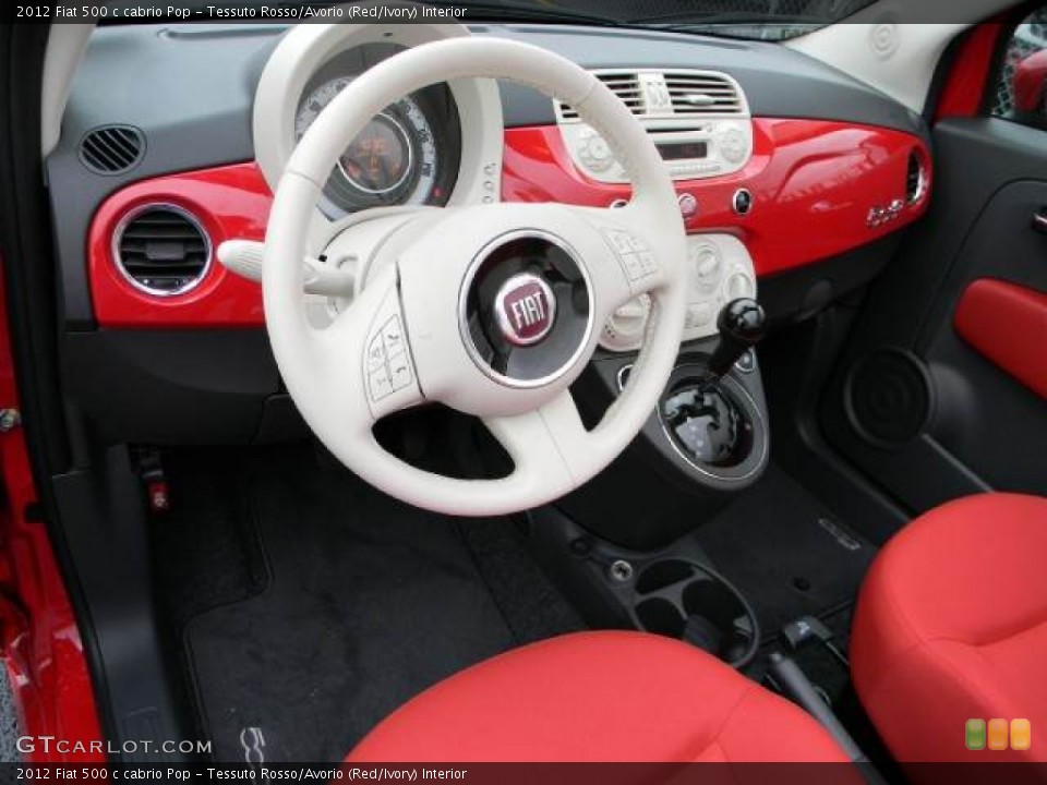 Tessuto Rosso/Avorio (Red/Ivory) Interior Prime Interior for the 2012 Fiat 500 c cabrio Pop #58115484