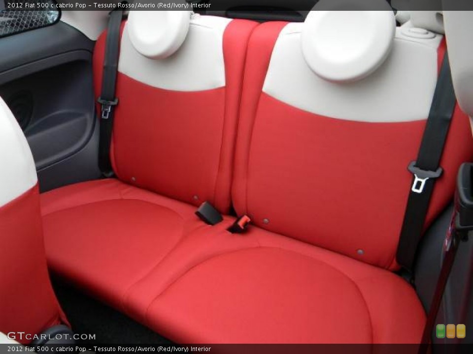 Tessuto Rosso/Avorio (Red/Ivory) Interior Photo for the 2012 Fiat 500 c cabrio Pop #58115510