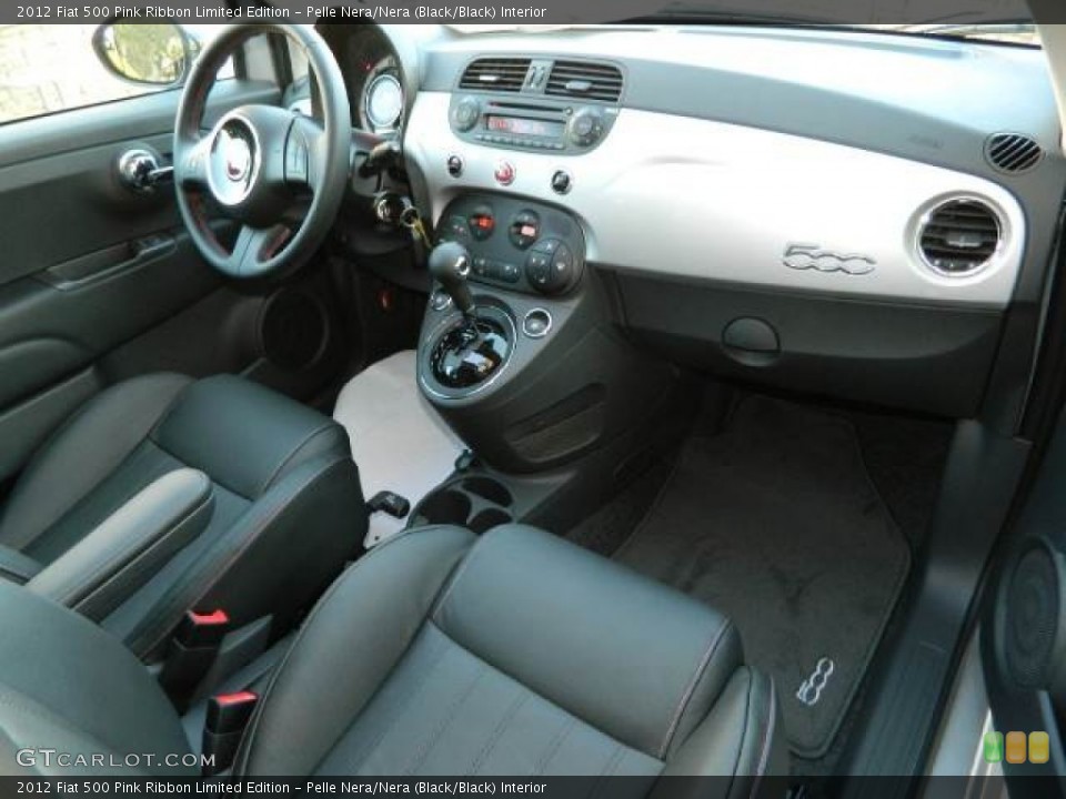 Pelle Nera/Nera (Black/Black) Interior Dashboard for the 2012 Fiat 500 Pink Ribbon Limited Edition #58115537